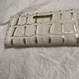 Brahmin white and gold Ady wallet